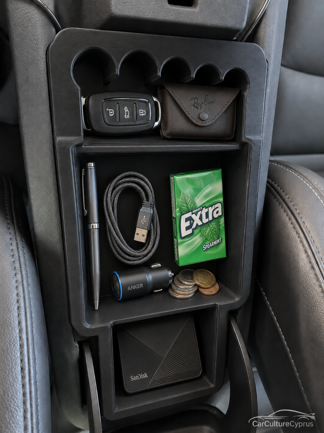 Chevrolet Volt Gen 2 Center Console Organizer Insert – Storage Tray with Coin Holder
